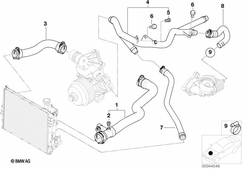 Genuine Cooling System Water Hose/Pipe view 2