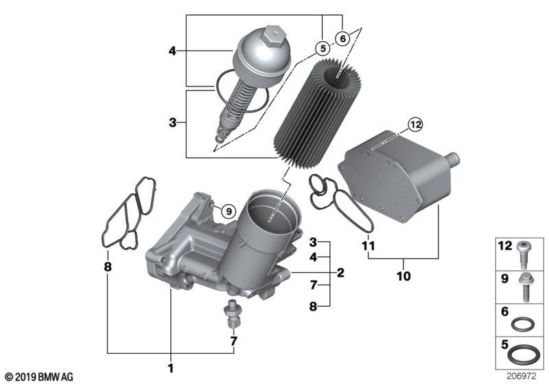 Genuine Oil Filter Cover 11 42 2 247 379 view 2