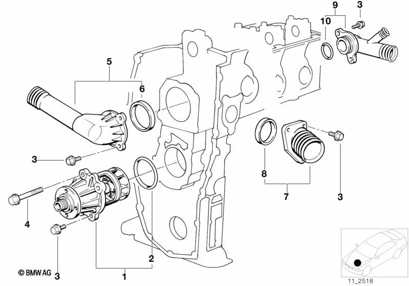 Genuine Thermostat+Housing view 2