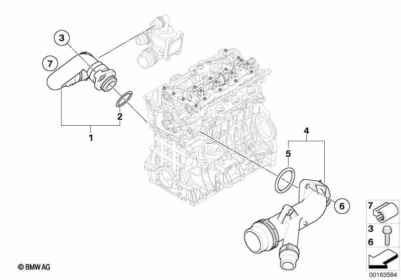 Genuine Cooling System Water Hose/Pipe 11 53 7 572 158 view 2