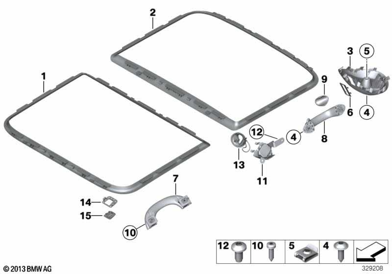 Genuine Roofliner Fillister Head Self Tapping Screw x2 ST4.8x16 07 14 7 137 416