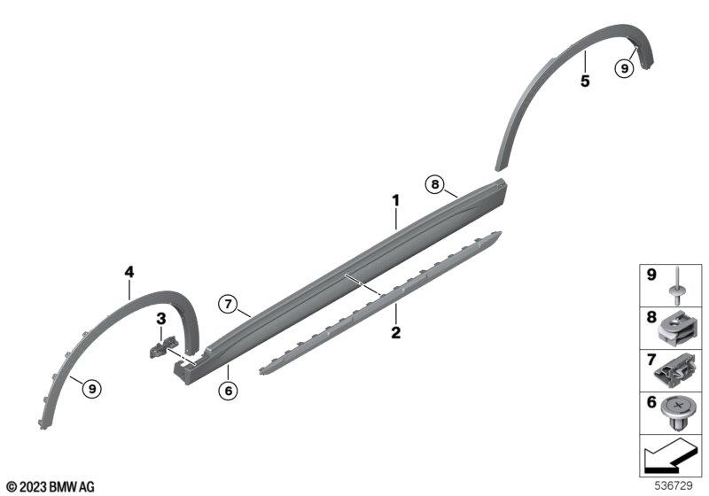 Genuine Expanding Rivet x2 Black Replacement Spare Fits U25 51777171004