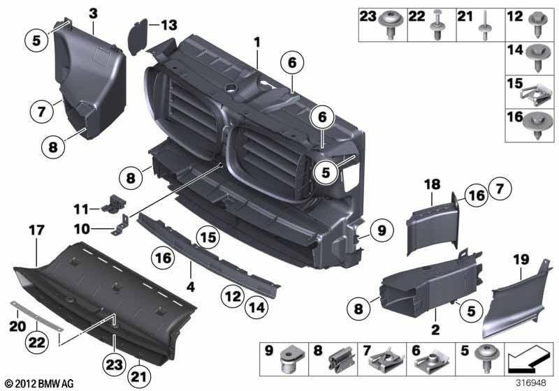 Genuine Expanding Rivet x2 Black Fits iG08 iG08 LCI E84 F48 51777171004
