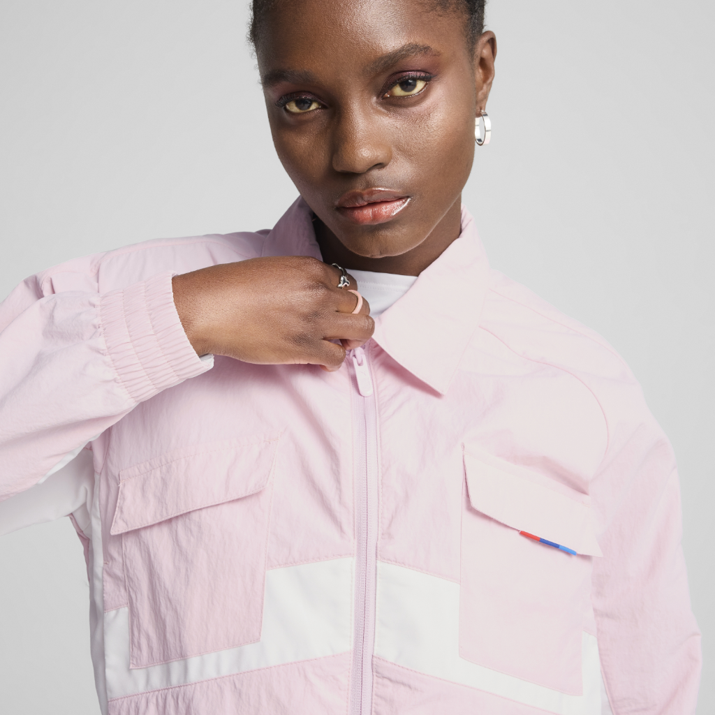 Genuine M Motorsport Woven Womens Jacket Mauve Rose Top Relaxed Fit