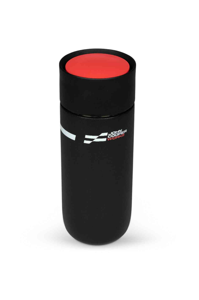 Genuine JCW Logo Travel Mug Black 500ml 0.5L Double Walled 80285B54F36