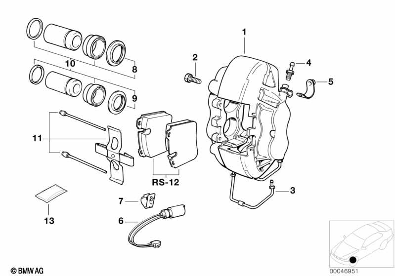 Genuine Brake Pads Repair Kit Braking Replacement Fits E34 E31 34112227863