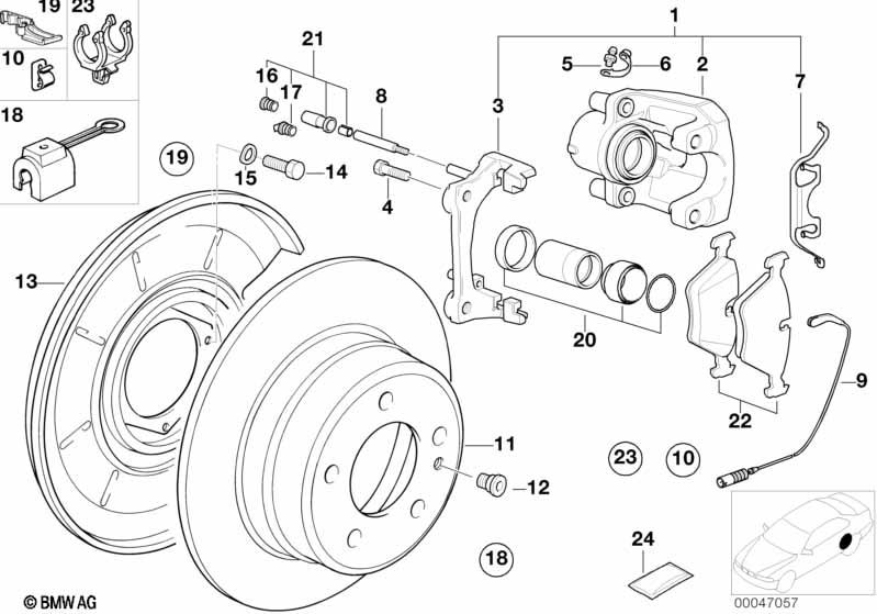 Genuine Brake Pads Repair Kit Braking Replacement Fits E34 E31 34212227325