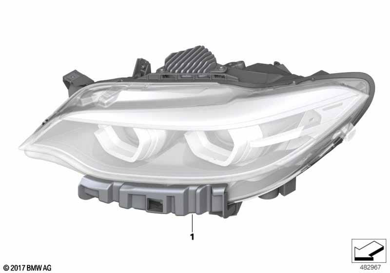 Genuine Right Headlight LED Fits F22 LCI F23 LCI F87 LCI 63117469780