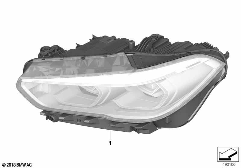 Genuine Left Headlight LED AHL Headlamp Fits G05 F95 G06 F96 63119850419