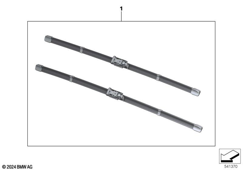 Genuine Wiper Blades Set 2 Pieces RL Window Fits F67 F65 F66 61615A79742
