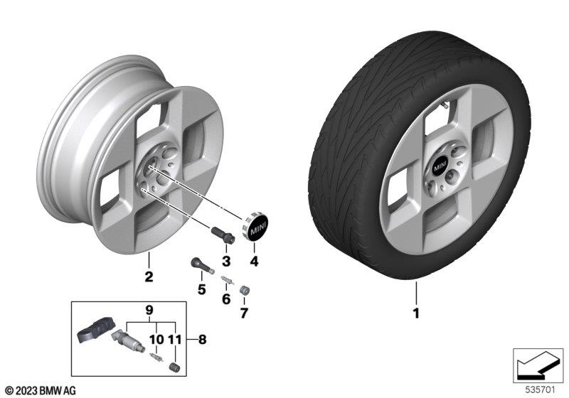 Genuine Wheel Rim Hub Cap Cover Fits F67 J01 U25 F65 F66 36135A58E10