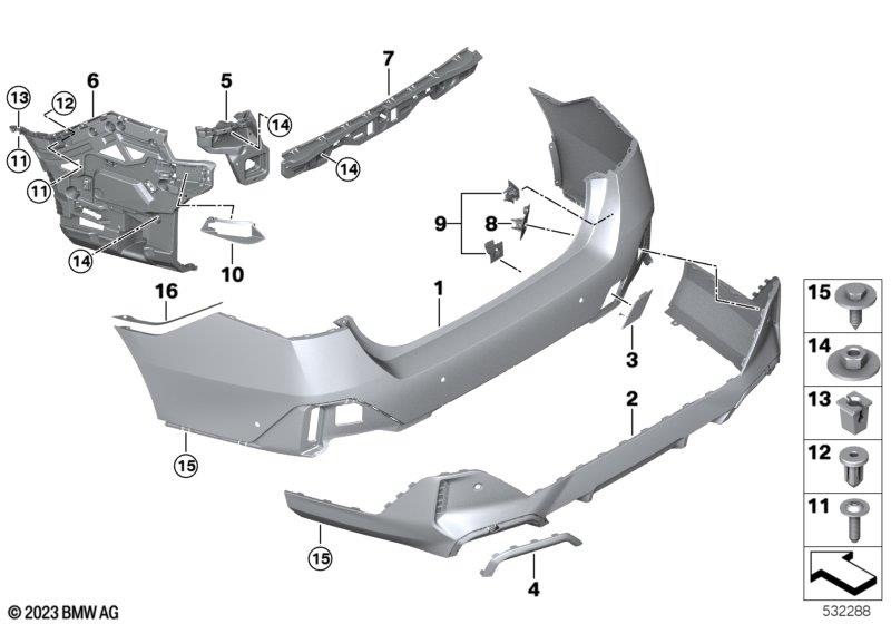 Genuine Rear Bottom Bumper Trim Panel M Replacement Fits G60 G61 51125A5A722