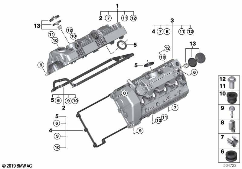 Genuine Cylinder Head Cover Gasket Set ZYL. 5-8 view 2