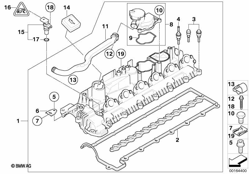 Genuine Cylinder Head Cover Engine Block Breather With Gasket view 2