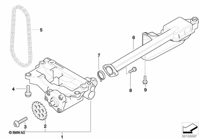 Genuine Lubrication System Oil Pump 11 41 7 789 838 view 2