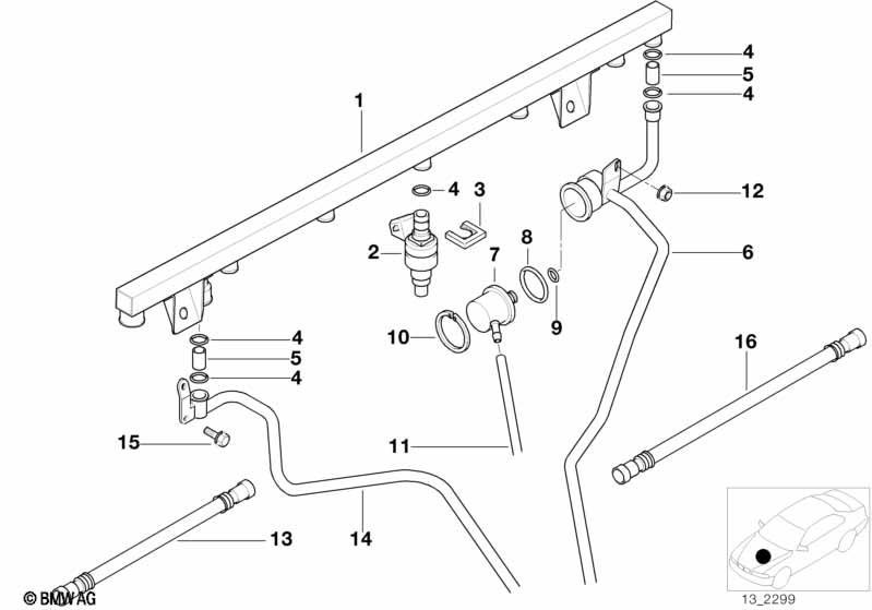 Genuine Fuel Injection Valve Injector 13 64 1 405 044 view 2