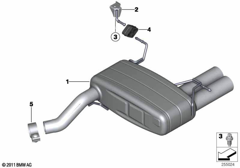 Genuine Exhaust Muffler Silencer Rubber Mounting Hanger Bracket 18 20 8 511 880 view 2