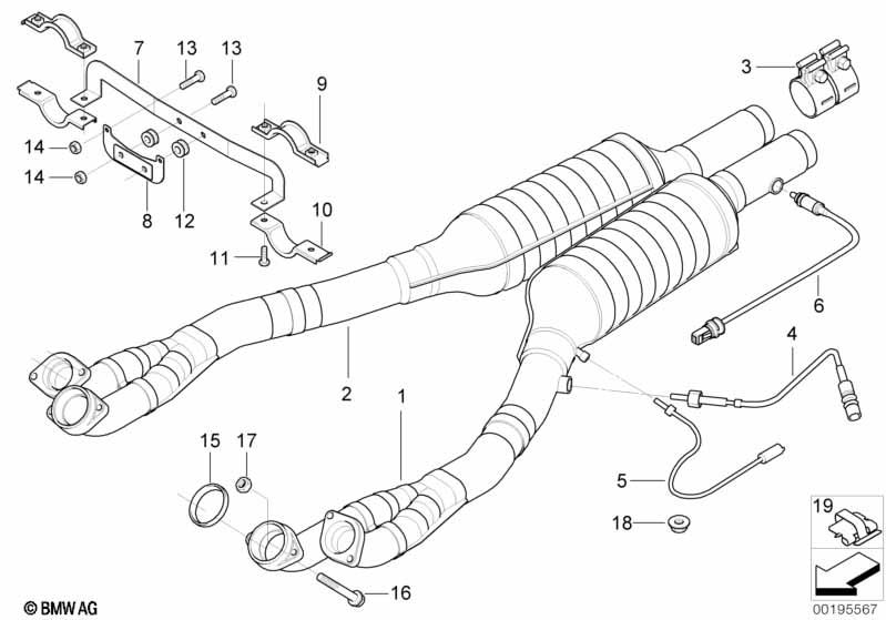 Genuine Exhaust System Suspension Support Bracket 18 30 1 408 017 view 2