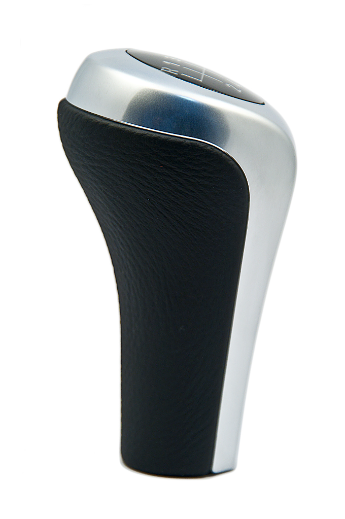 Genuine Leather Gear Stick Knob Chrome Trim 25 11 7 536 019 view 2