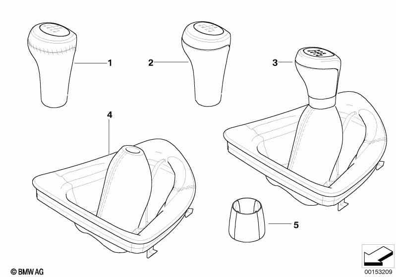 Genuine 6-Speed Sport Gear Stick/Shift Knob+Boot Gaiter 25 11 7 570 507 view 2