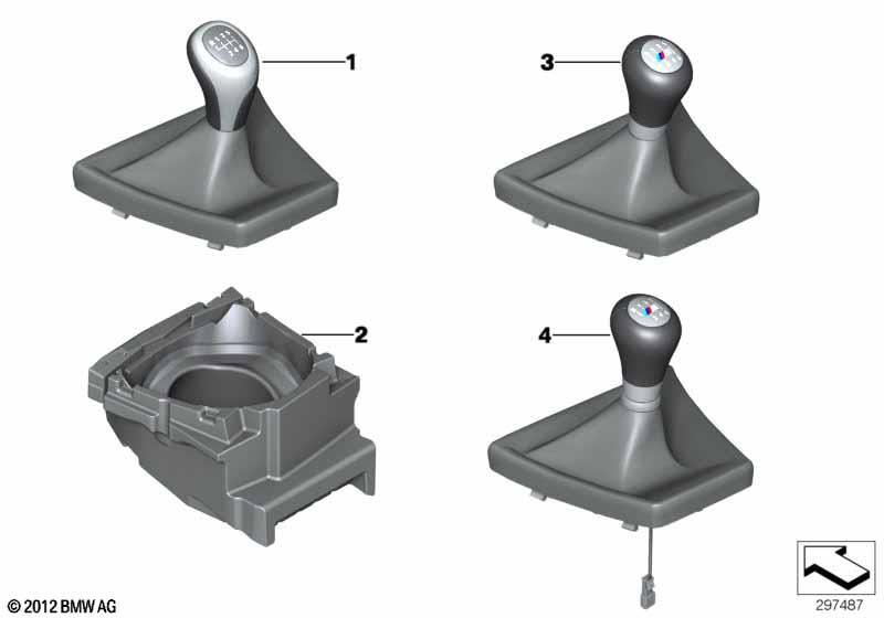 Genuine Gear Stick Knob+Gaiter Leather 6 Speed 25 11 7 599 517 view 2