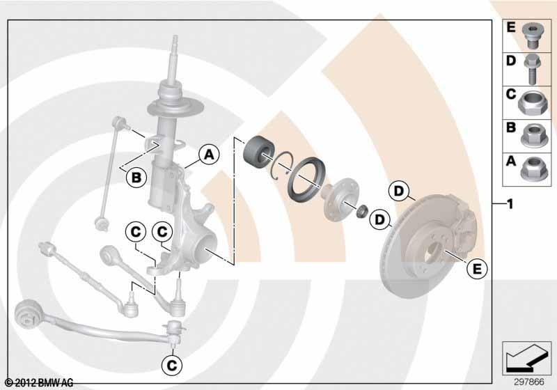 Genuine Service Kit For Wheel Bearing Front 31 22 2 311 523 view 2