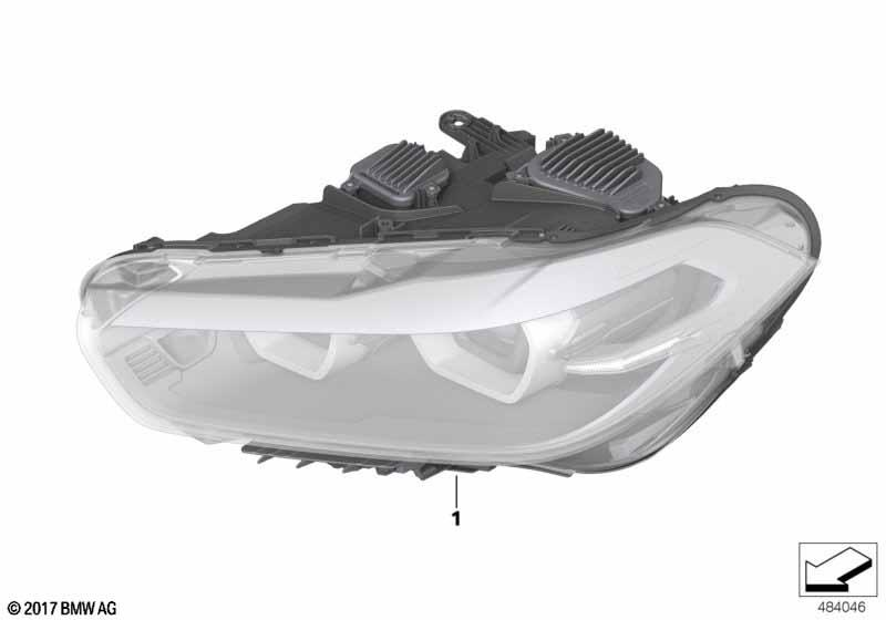 Genuine Left NS Nearside Headlight LED Headlamp Fits F39 63117489231