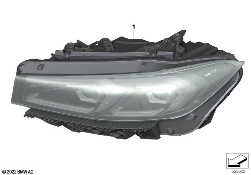 Genuine Right Headlight LED Adaptive Shadow Line Fits G20 LCI 63117886936