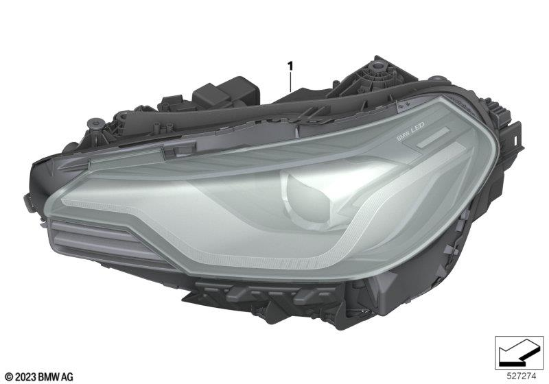 Genuine Left NS Headlight LED Adaptive Headlamp Fits G87 63118087427