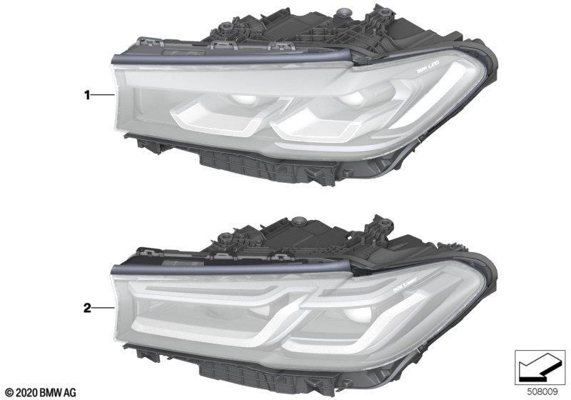 Genuine Left Headlight LED AHL RHD Fits F90 LCI G30 LCI G31 LCI 63119479263
