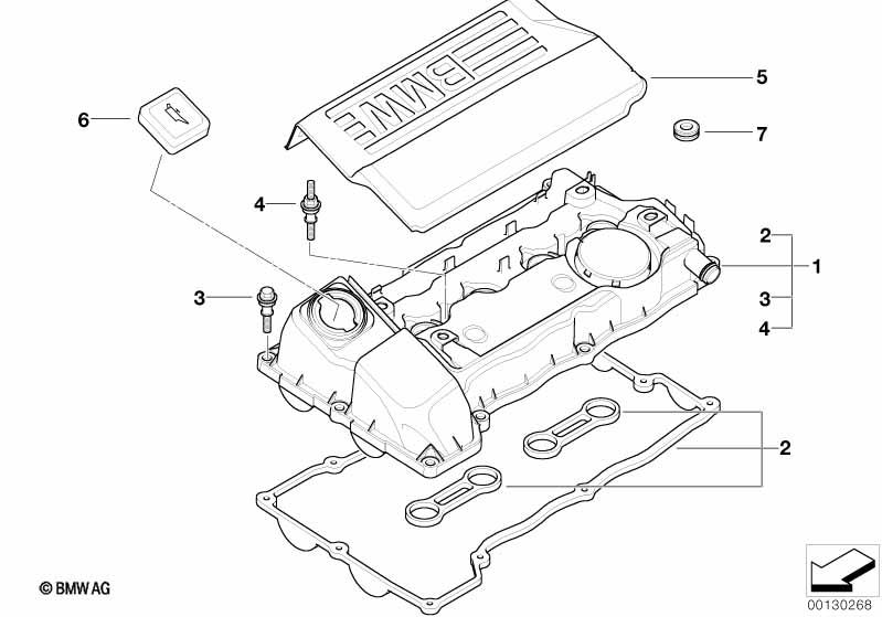 Genuine Cylinder Head Cover Oil Filler Neck Sealing Cap 11 12 7 500 568