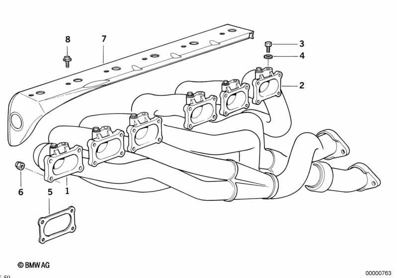 Genuine Exhaust Manifold Front 11 62 1 404 694
