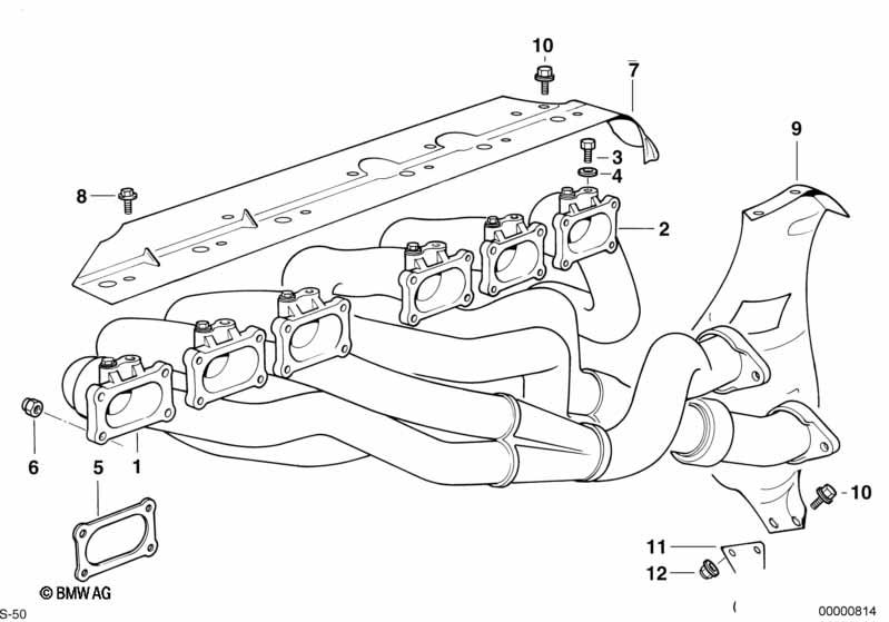 Genuine Exhaust Manifold Rear 11 62 1 406 162