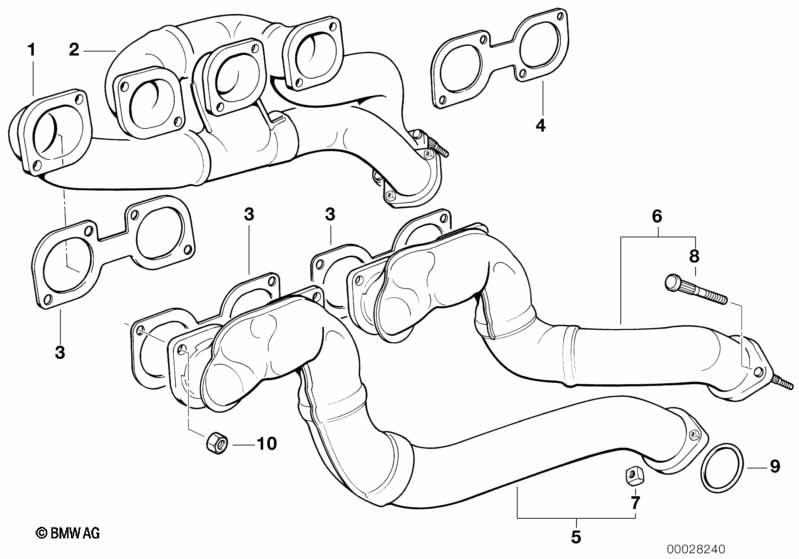 Genuine Exhaust Manifold 11 62 1 407 929
