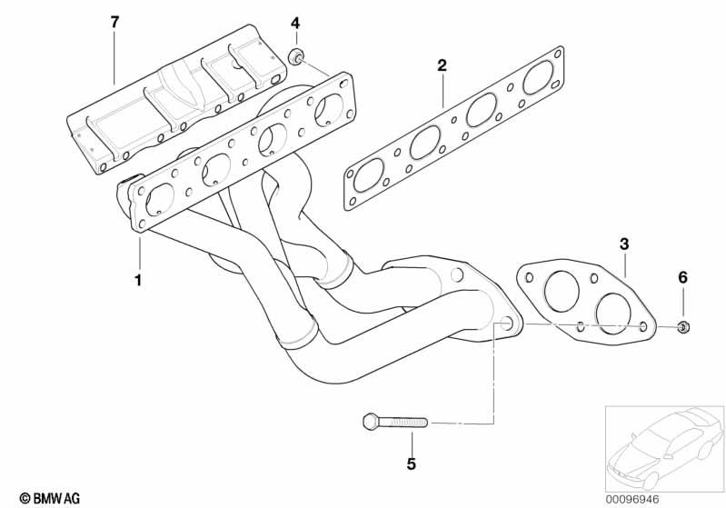 Genuine Exhaust Manifold 11 62 7 510 250