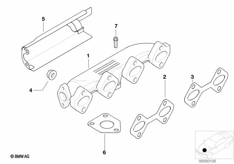 Genuine Exhaust Manifold 11 62 7 786 628
