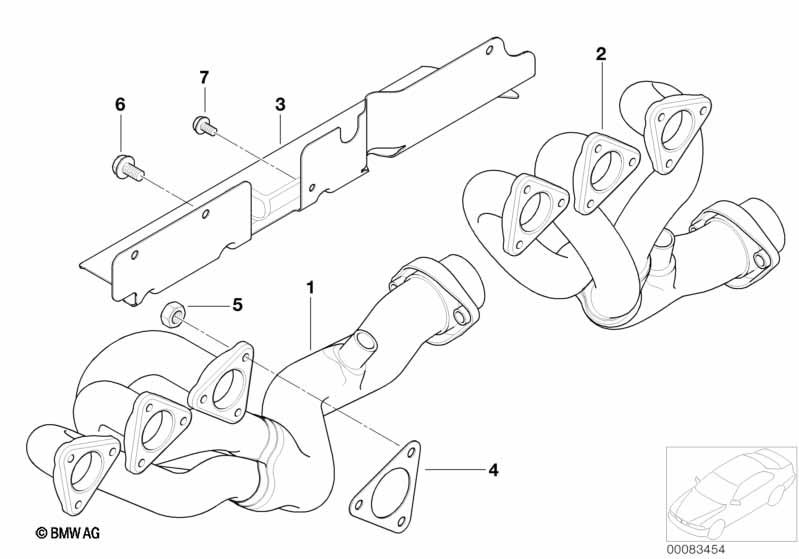Genuine Exhaust Manifold Front 11 62 7 830 658
