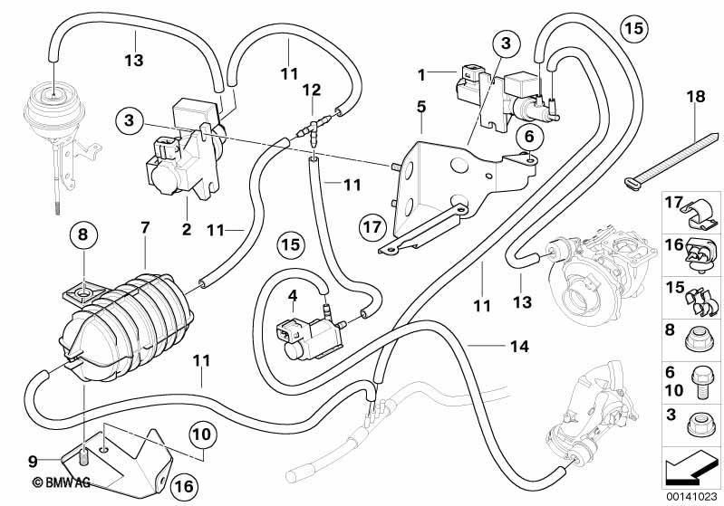 Genuine Vacum Control Engine Turbo Charger Pressure Converter 11 65 7 793 032