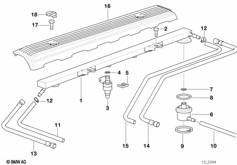 Genuine Fuel Injection Valve Injector 13 64 1 703 819