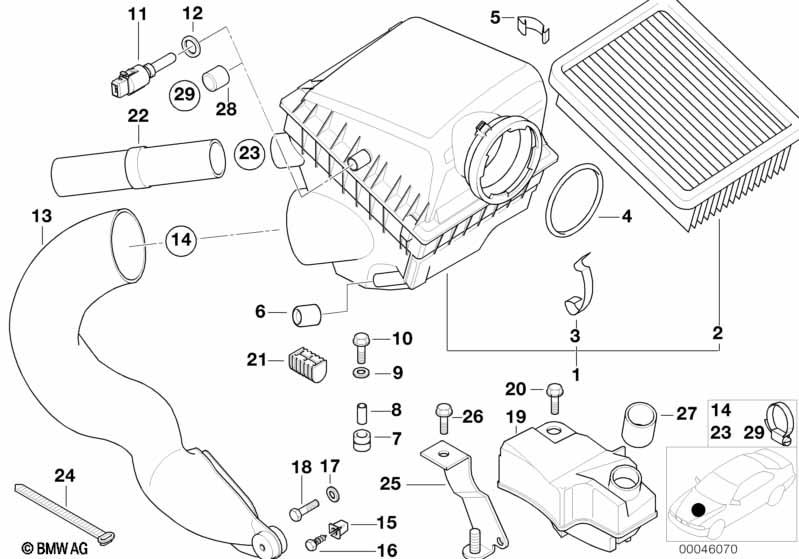Genuine Air Intake Silencer Muffler Left