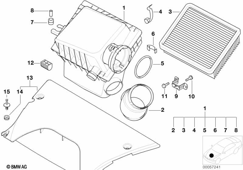 Genuine Air Intake Silencer Muffler 13 71 1 437 112