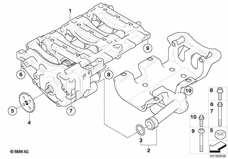 Genuine Oil Pump And Compensating Shaft Unit