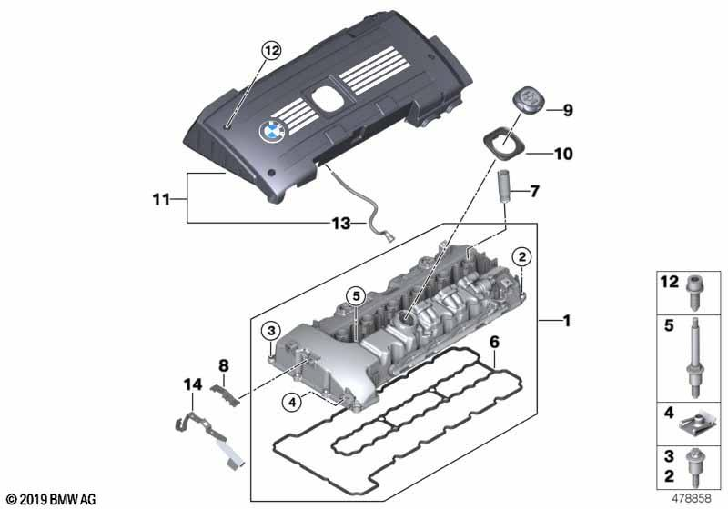 Genuine Engine Cylinder Head Cover 11 12 7 548 196