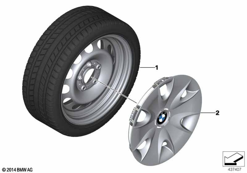 Genuine Wheel Trim Cover 16" 36 13 6 777 787