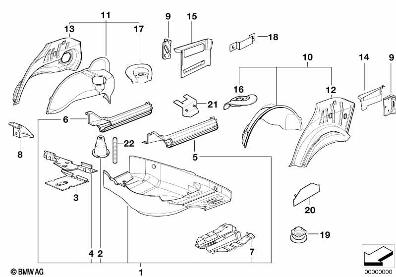 Genuine Trunk Floor Panel Threaded Rod M8 x 192 41 11 8 209 460