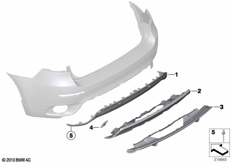 Genuine Performance Rear Left Bumper Towing Eye Trim 51 12 2 159 363