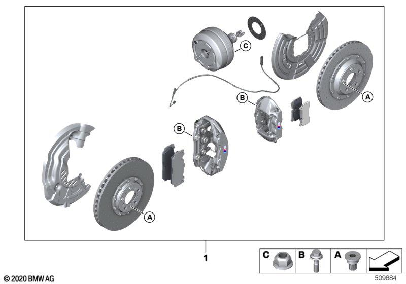 Genuine Carbon Ceramic Brakes Retrofit Kit 34 11 2 358 378