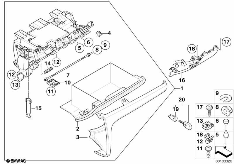Genuine Front Lock Cylinder Repair Kit With 16 Retainers 51 16 7 001 461