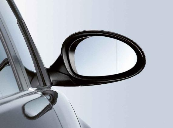 Genuine Right OS Mirror Glass Heated Wide Angle Chrome Coloured 51167252894