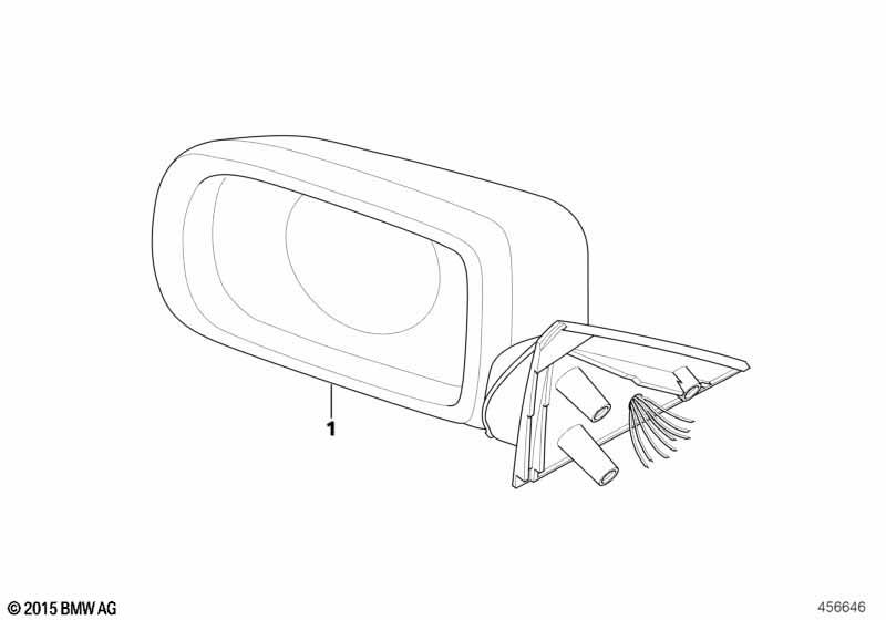 Genuine Left Exterior Wing Mirror Folding Heated Black 51 16 7 890 035